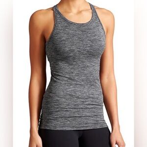 Athleta Ribbed Racerback Tank M charcoal gray